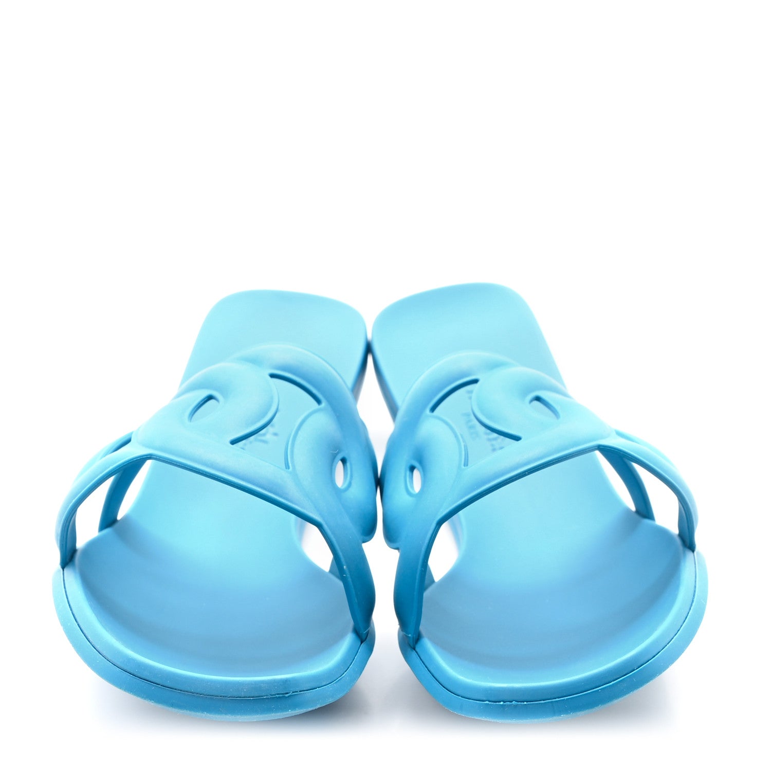 Hermes Rubber Aloha Sandals 38 Bleu Vif 3 of 9
