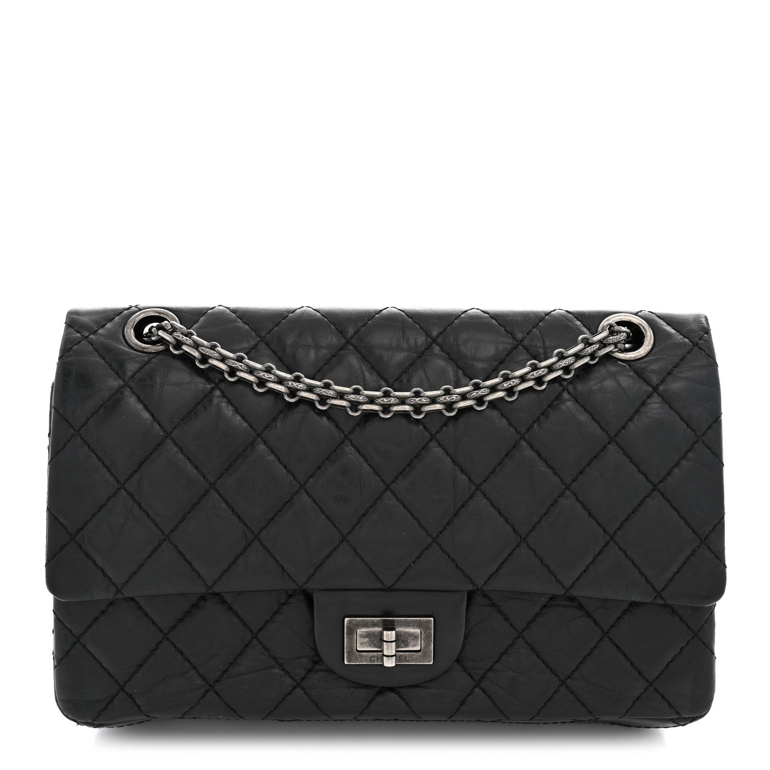 Chanel Aged Calfskin Quilted 2.55 Reissue 225 Flap Black 1 of 10