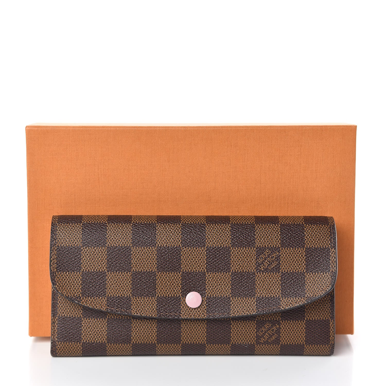 Louis Vuitton Damier Ebene Emilie Wallet Rose Ballerine 7 of 7