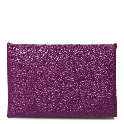 Hermes Chevre Mysore Calvi Card Case Anemone 1 of 8