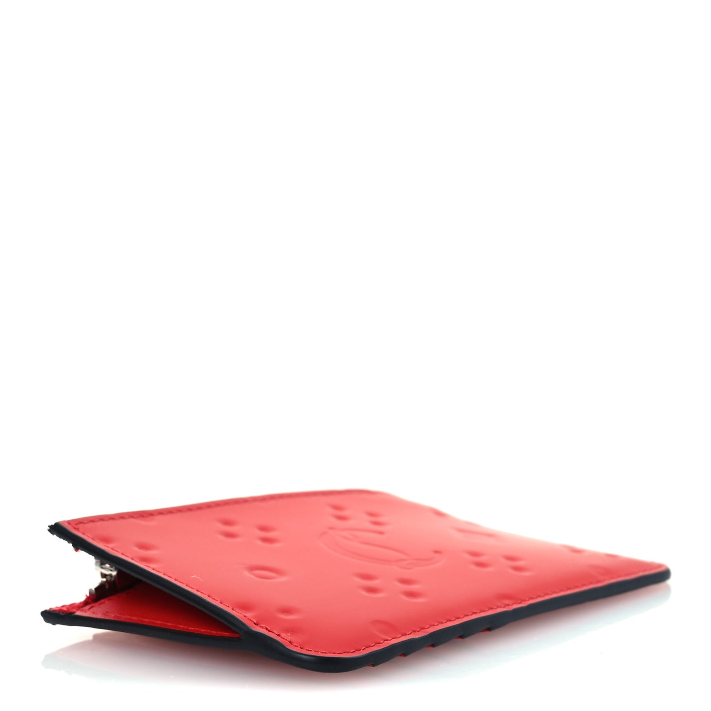 Calfskin Loubinthesky Credilou Zipped Card Holder Loubi