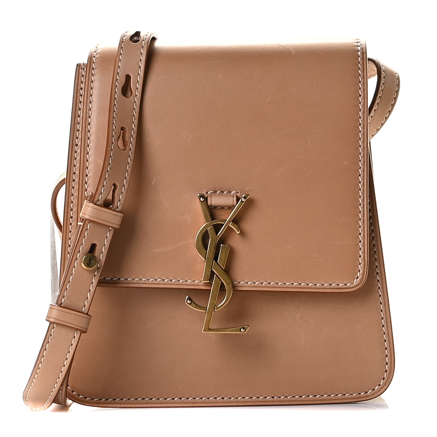 Smooth Calfskin North South Kaia Satchel Vintage Brown