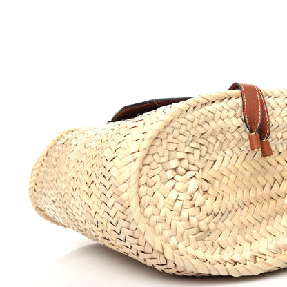 Chloe Raffia Small Grain Calfskin Medium Marcie Basket Tan 6 of 8