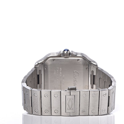 Cartier Stainless Steel 39.8mm Santos De Cartier Automatic Watch Blue 4 of 9