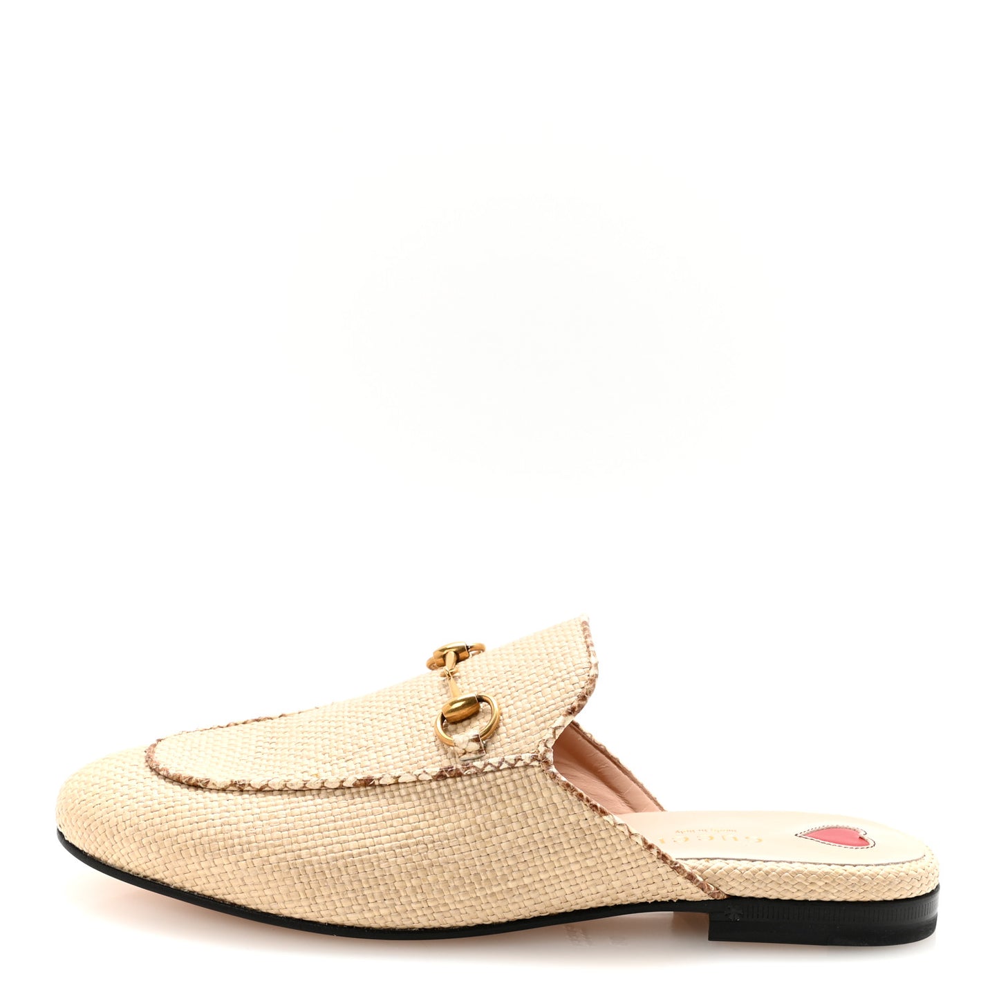 Straw Elaphe Womens Princetown Slippers 38 Natural Cream Brown