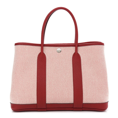 Hermes Twill H Negonda Garden Party 30 TPM Tote Rouge Piment 1 of 12