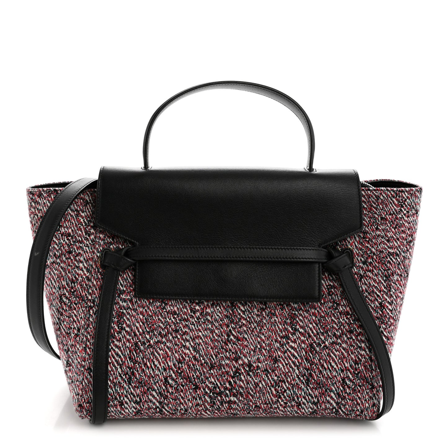 Tweed Calfskin Small Belt Bag Black Multicolor