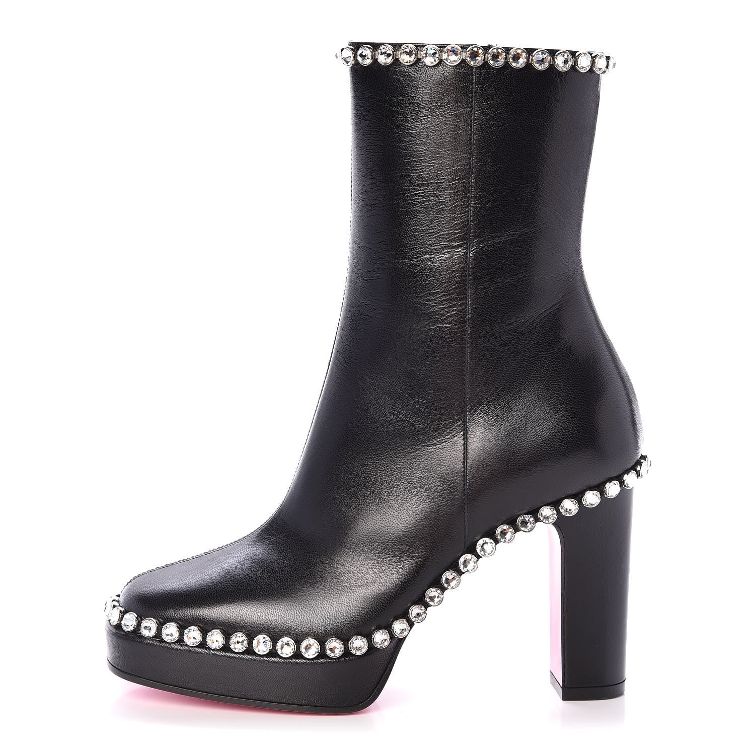 Gucci Malaga Kid Olympia Crystal Embellished Boots 35 Black 1 of 7