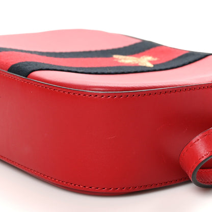 Gucci Calfskin Web Small Webby Bee Shoulder Bag Red 10 of 10