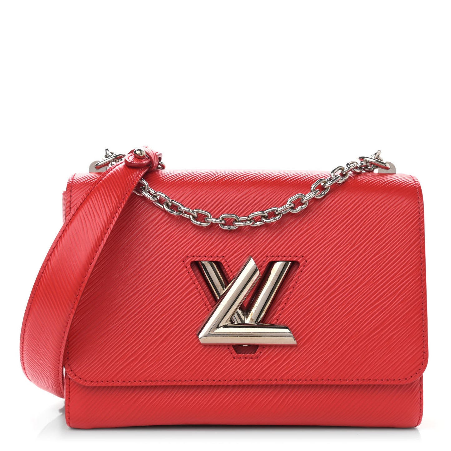Epi Twist Shoulder Bag MM Coquelicot