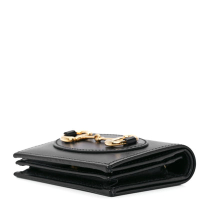 Gucci Boarded Plutone Calfskin Horsebit 1955 Card Case Wallet Black 10 of 12