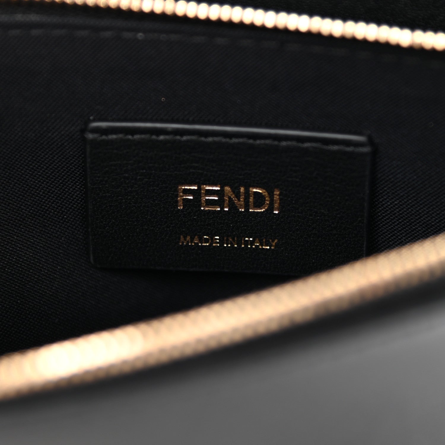 Fendi Vitello Liberty F is Fendi Bi-Color FF 1974 Embossed Medium Envelope Wallet On Chain Black Maya 6 of 10