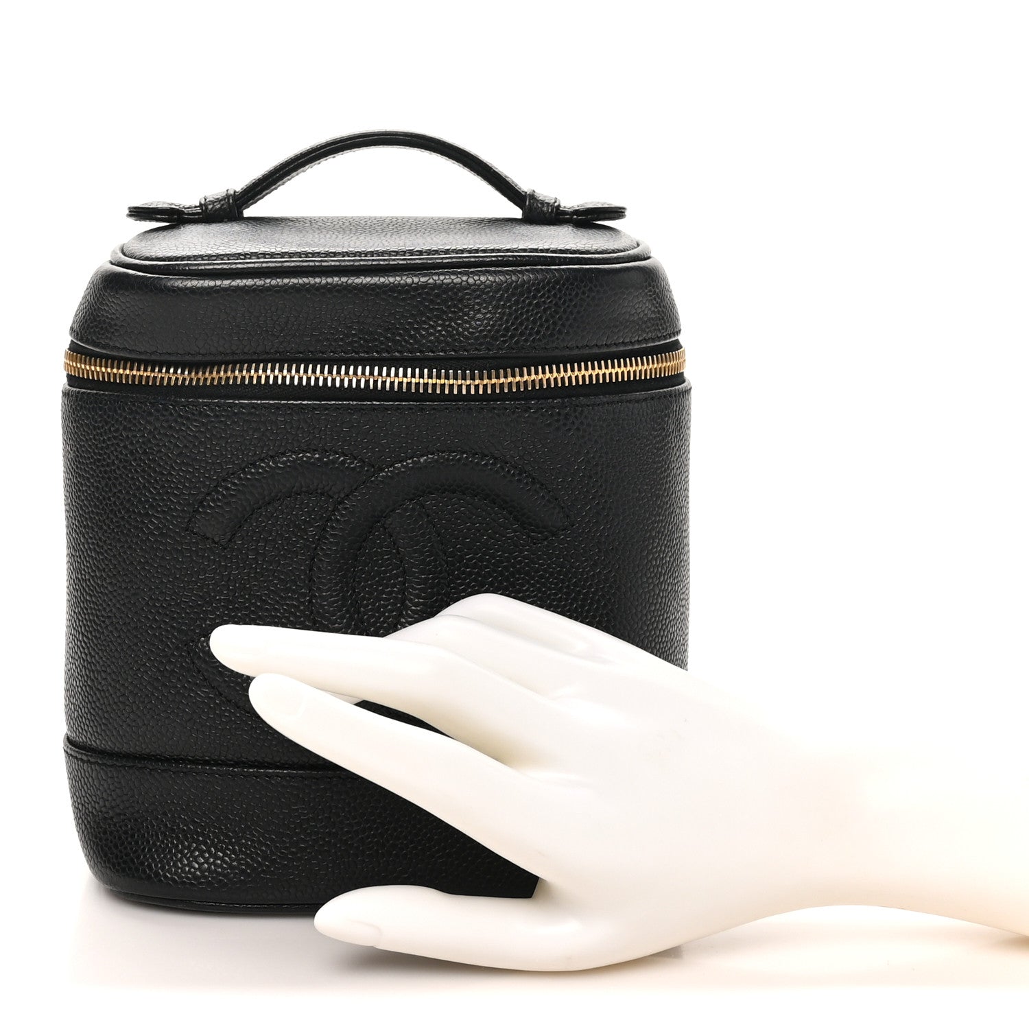 Chanel Caviar Vanity Cosmetic Case Black 2 of 8