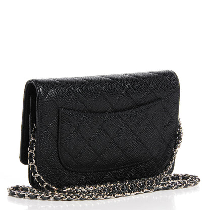 Chanel Caviar Quilted Wallet On Chain WOC Black 3 of 11