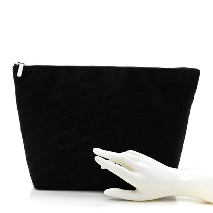Balenciaga Sponge Fabric BB Monogram Medium Jumbo Pouch Black 2 of 6