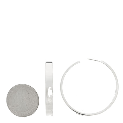 Gucci Sterling Silver G Cut Out Hoop Earrings 2 of 5