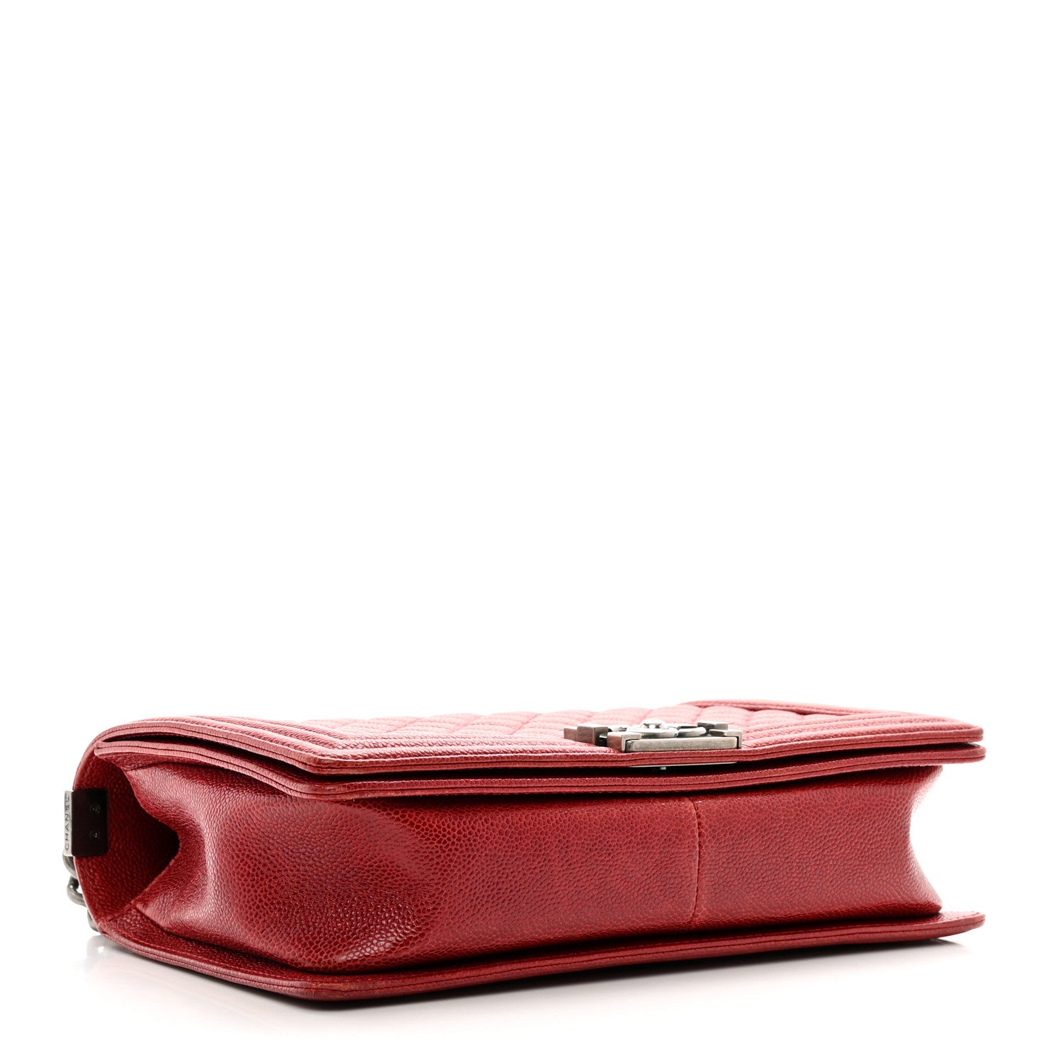 Chanel Caviar Quilted New Medium Boy Flap Dark Red 4 of 10