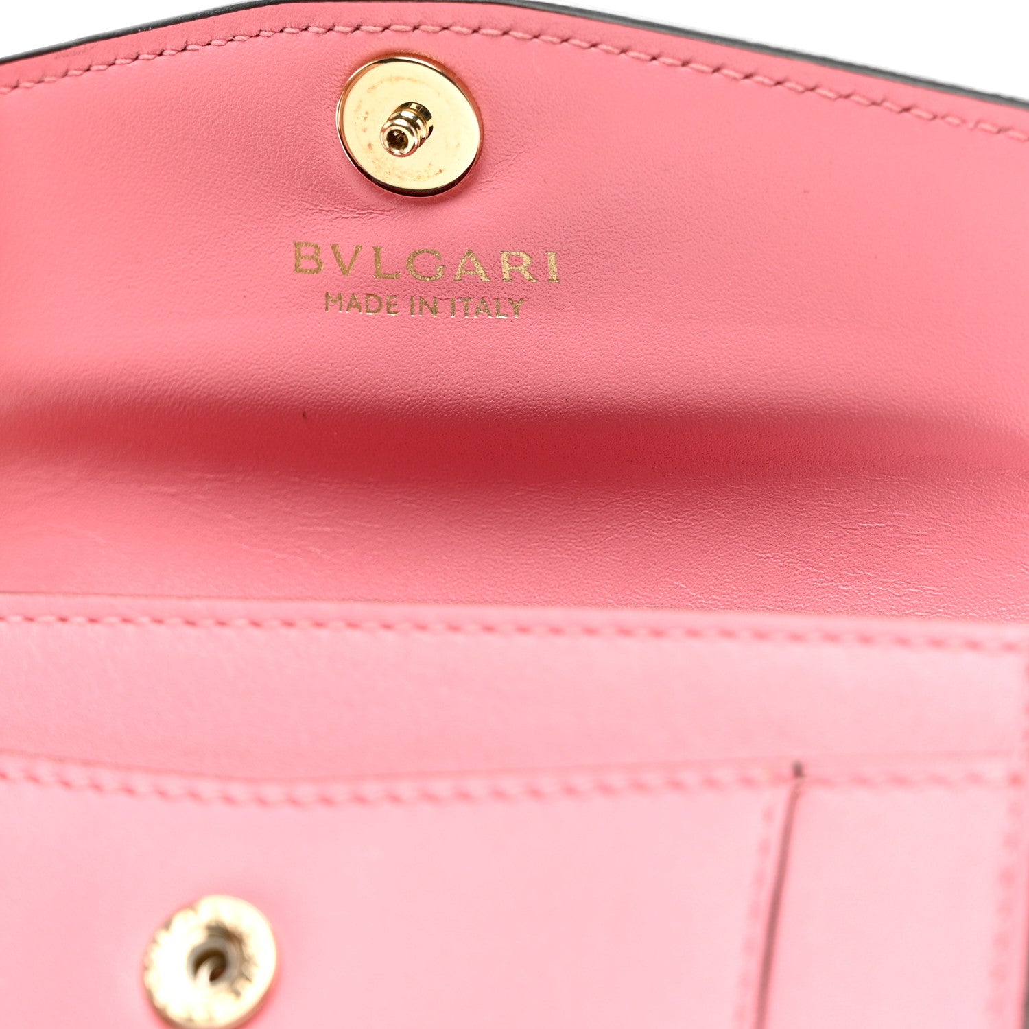 Bulgari Calfskin Serpenti Forever Purse Card Holder Pink 9 of 9