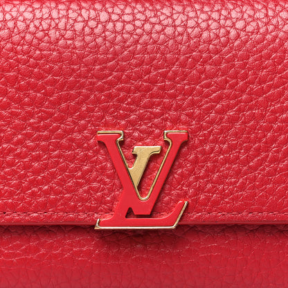Louis Vuitton Taurillon Capucines Compact Wallet Scarlet 7 of 9