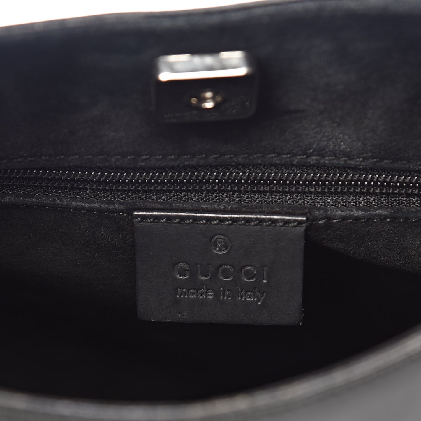 Smooth Calfskin Bamboo Handle Shoulder Bag Black