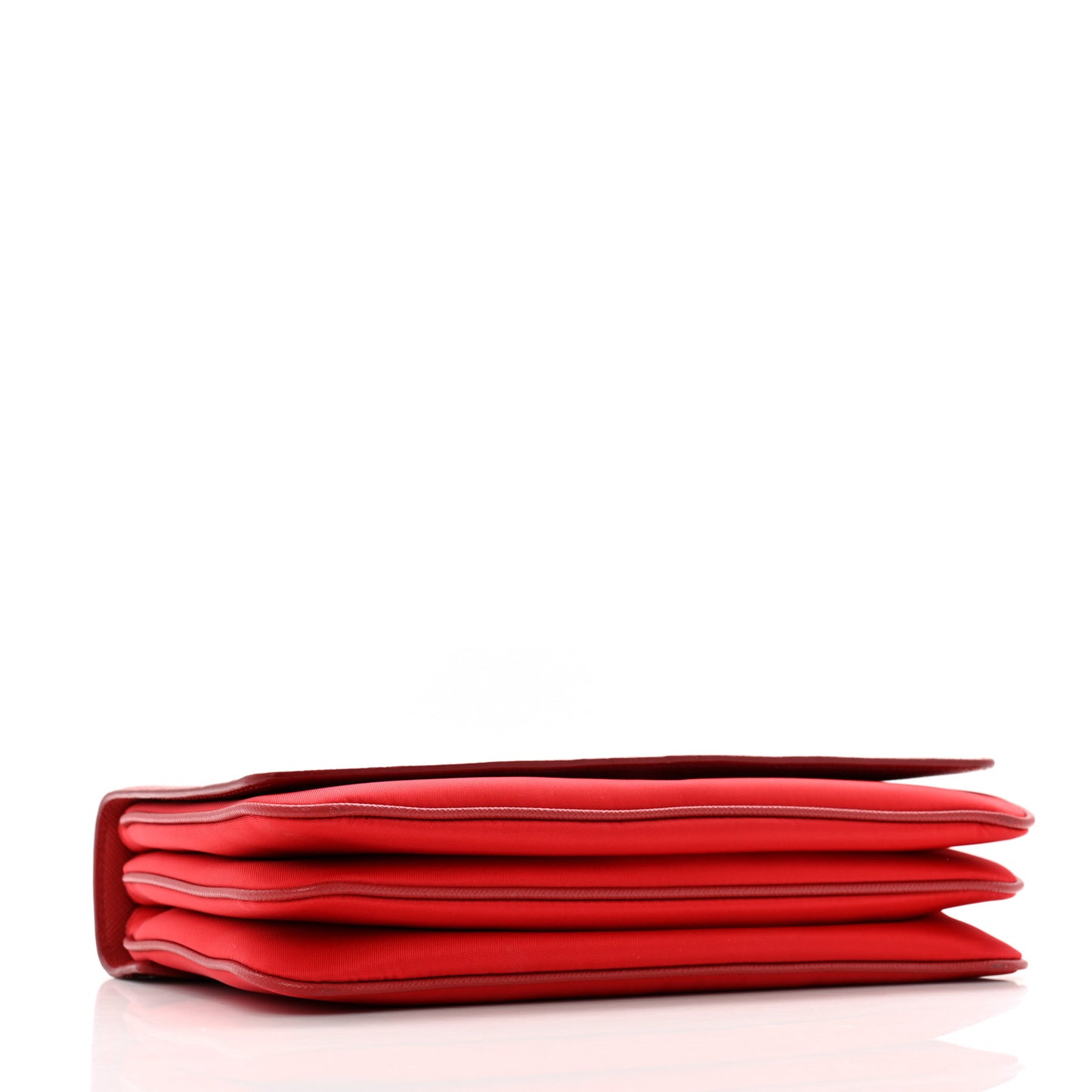 Saffiano Tessuto Nylon Chain Shoulder Bag Rosso