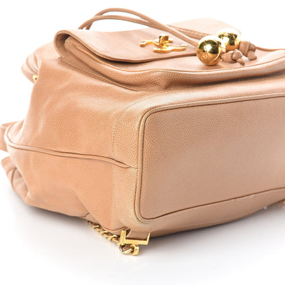 Chanel Caviar Drawstring Backpack Beige 12 of 13