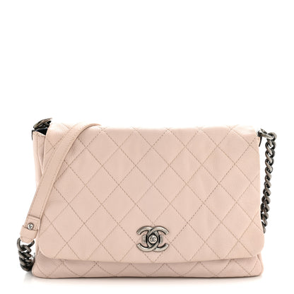 Chanel Calfskin Quilted Couture Messenger Light Pink 1 of 14