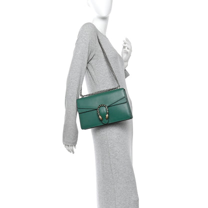 Gucci Dollar Calfskin Crystal Small Dionysus Shoulder Bag Emerald 2 of 10