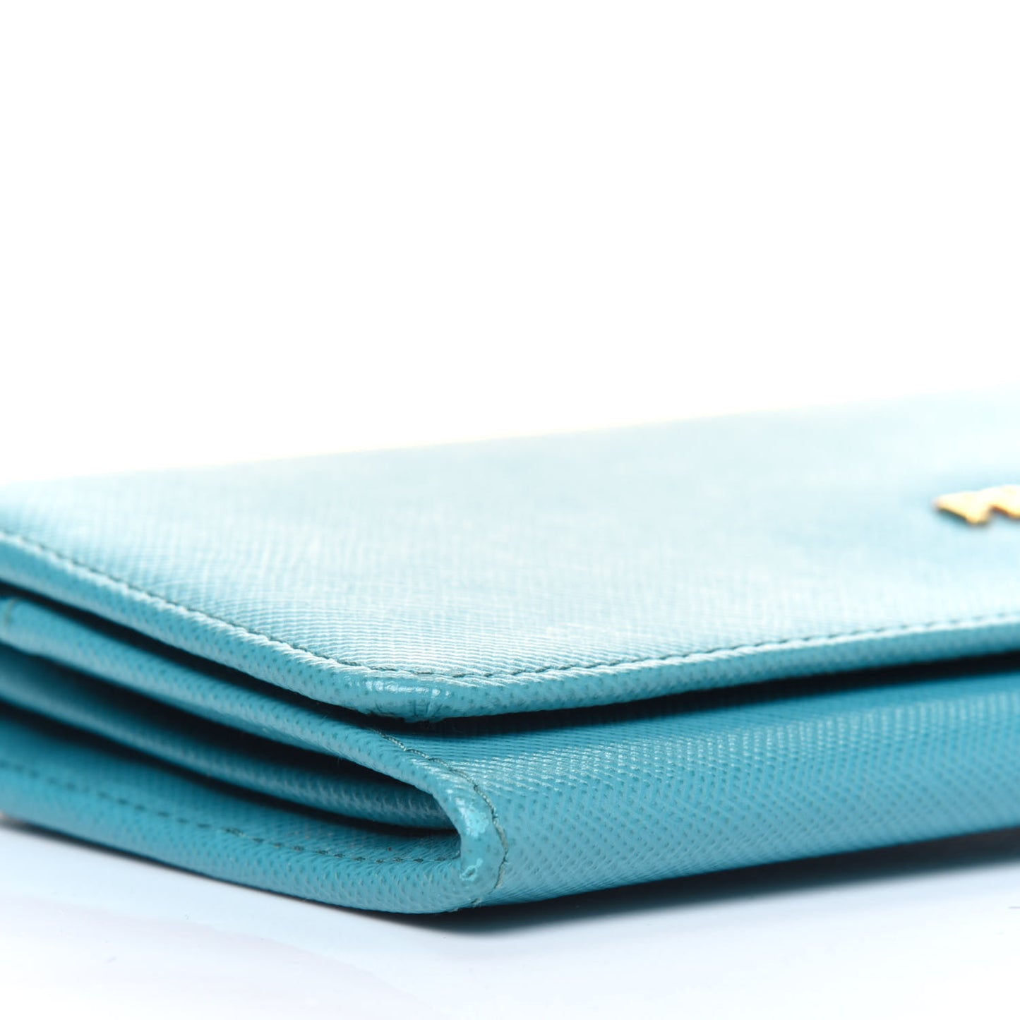 Saffiano Metal Continental Flap Wallet Turchese