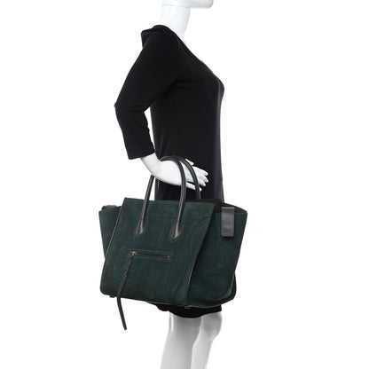 Celine Nubuck Medium Phantom Luggage Bottle Green 3 of 12