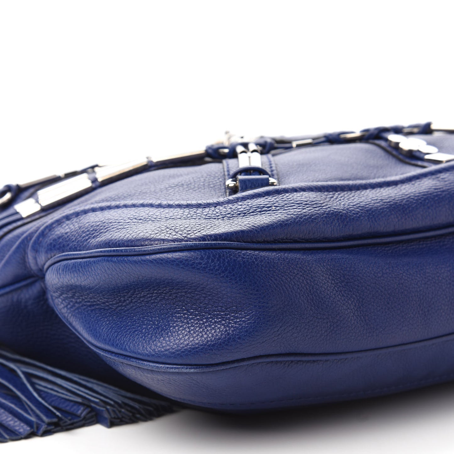 Calfskin Embellished Large New Jackie Hobo Blue