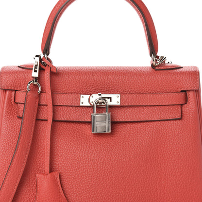 Hermes Togo Kelly Retourne 25 Rouge Pivoine 12 of 12