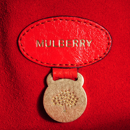Mulberry Shiny Grain Bayswater Satchel Flame 6 of 9