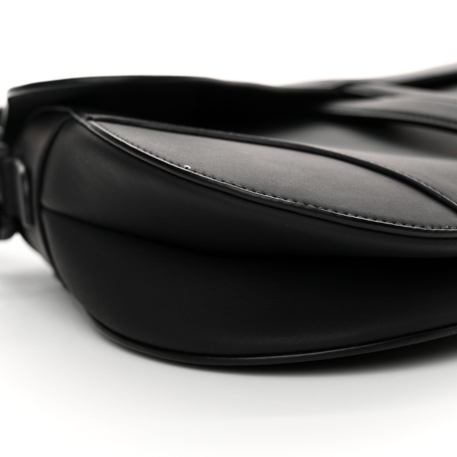 Christian Dior Ultra Matte Calfskin Saddle Bag With Strap Black Black 9 of 11