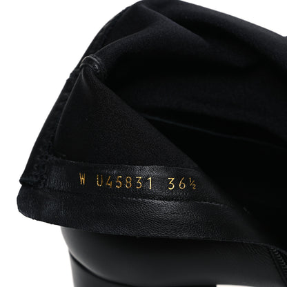 Chanel Stretch Lambskin Cap Toe CC Short Boots 36.5 Black 9 of 10