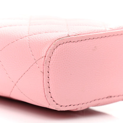 Chanel Caviar Quilted Phone Holder With Chain Pink 9 of 13