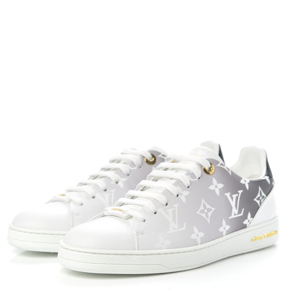 Louis Vuitton Calfskin Monogram Frontrow Sneakers 38 White Black 3 of 10