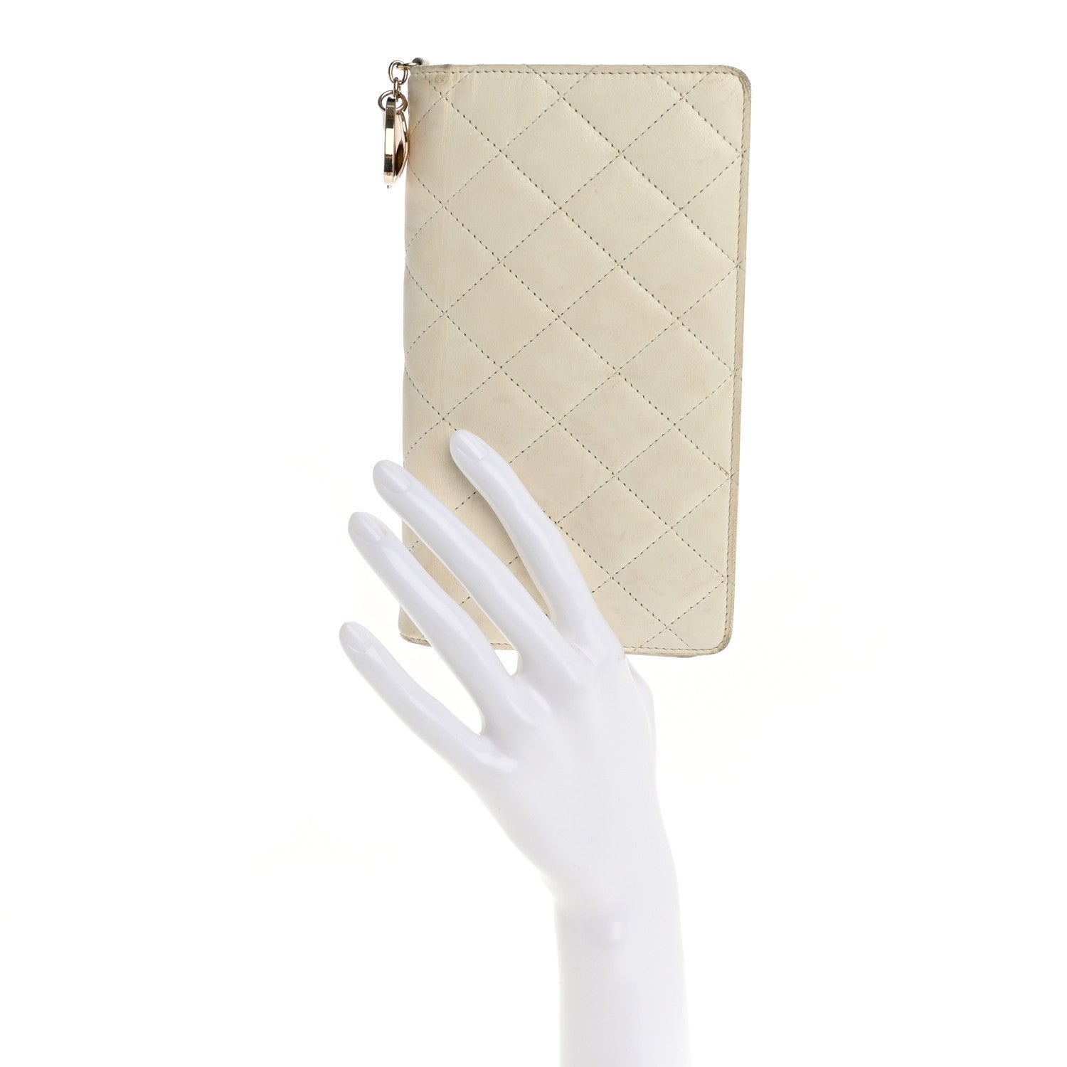 Chanel Lambskin Quilted Valentine Wallet White 2 of 14