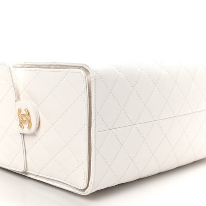 Chanel Caviar Quilted Medium Chanel 25 Handbag White 10 of 11