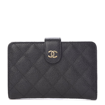 Chanel Caviar Quilted Zipped Pocket Wallet Black 1 of 10