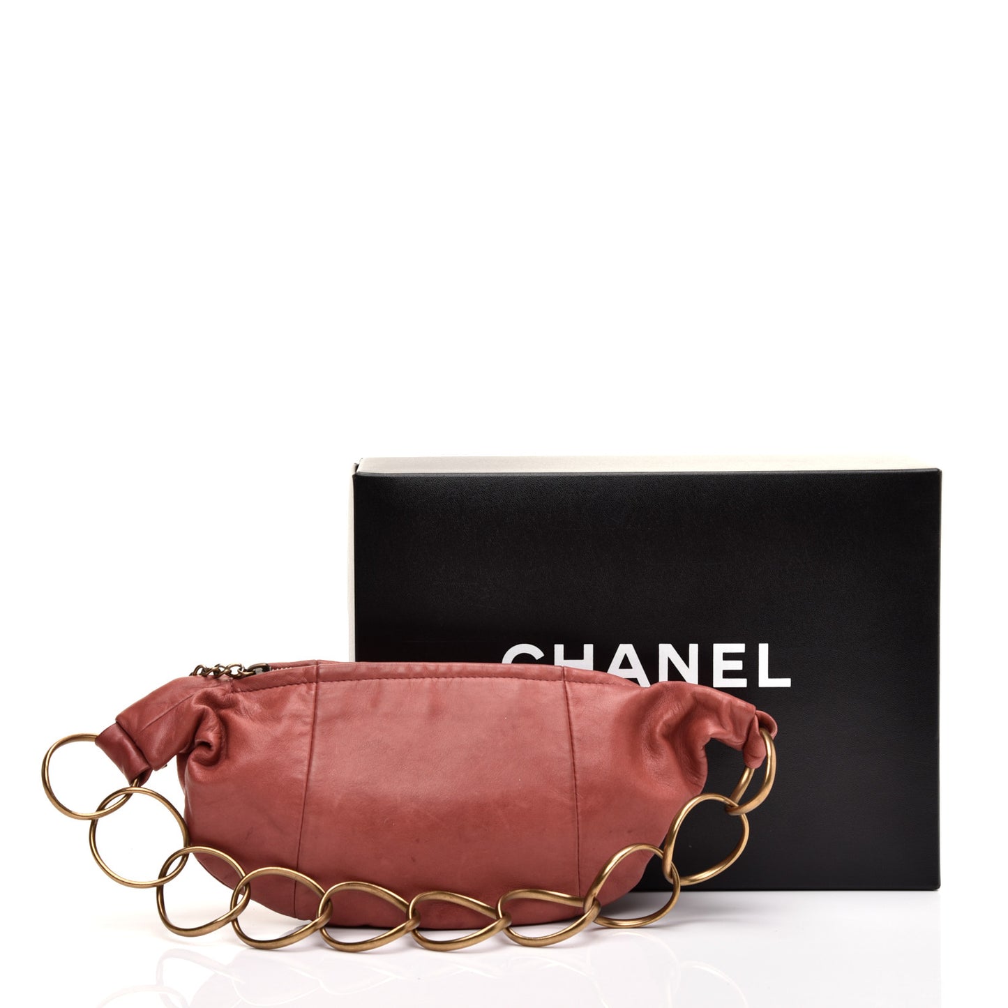 Lambskin Small Chain Hobo Pink