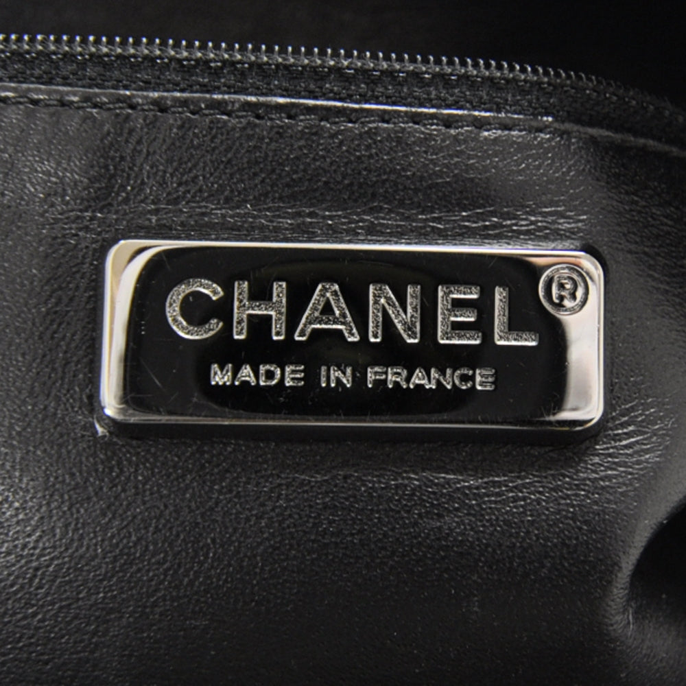 Leather Luxe Ligne Medium Bowler Metallic Black