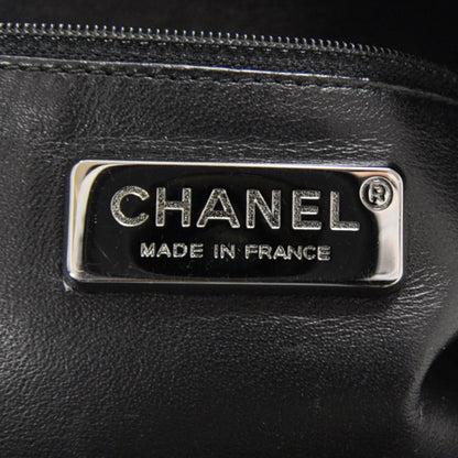 Chanel Leather Luxe Ligne Medium Bowler Metallic Black 8 of 10