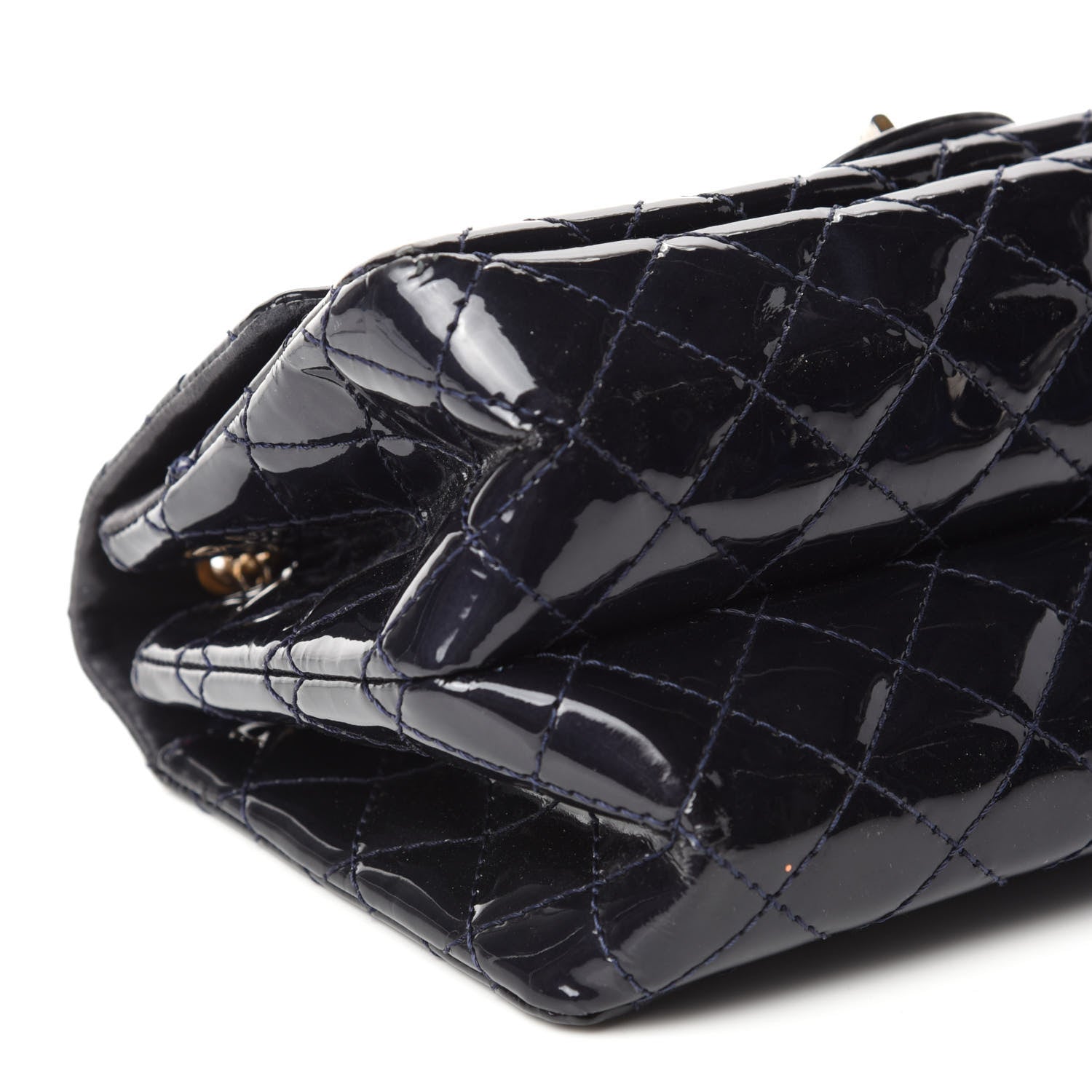 Chanel Patent Quilted Accordion Reissue 2.55 Flap Navy 7 of 15