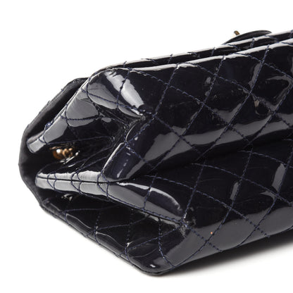 Chanel Patent Quilted Accordion Reissue 2.55 Flap Navy 7 of 15