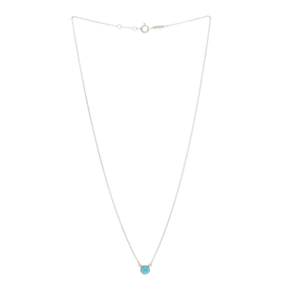 Tiffany Sterling Silver Turquoise Elsa Peretti Color by the Yard Pendant Necklace 3 of 4