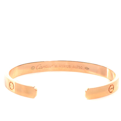 Cartier 18K Pink Gold LOVE Cuff Bracelet 16 3 of 4