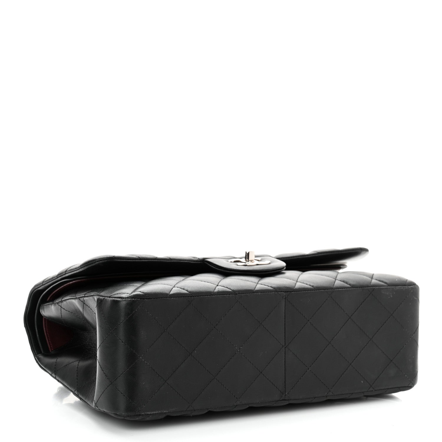 Chanel Lambskin Quilted Jumbo Double Flap Black 4 of 12
