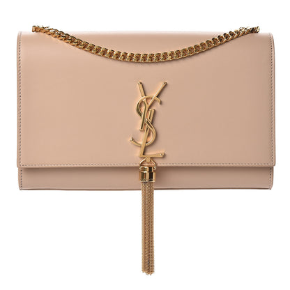 Saint Laurent Smooth Calfskin Medium Classic Monogram Kate Tassel Satchel Dark Beige 1 of 15