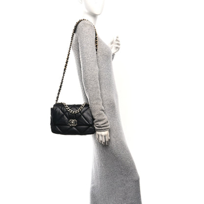 Chanel Lambskin Quilted Medium Chanel 19 Flap Black 2 of 10